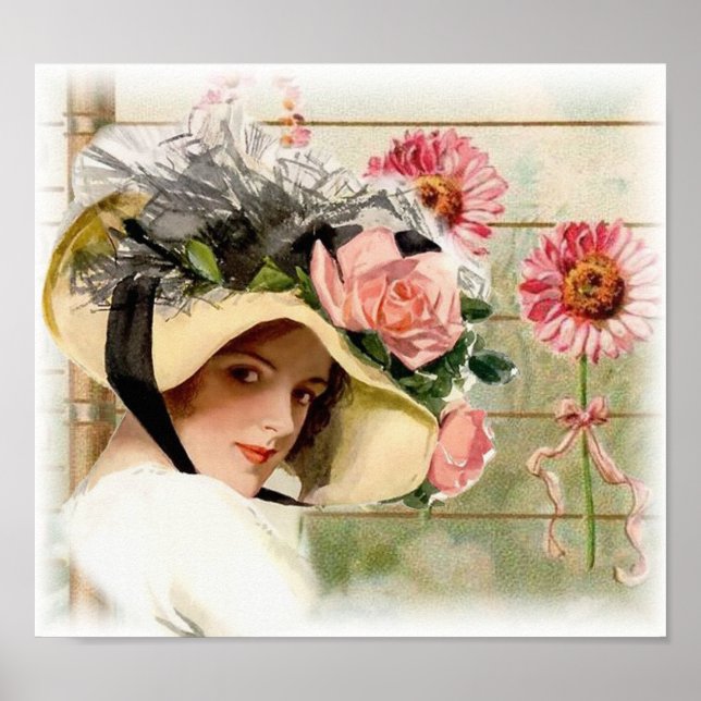 Vintage Flower Dam. Poster (Framsidan)