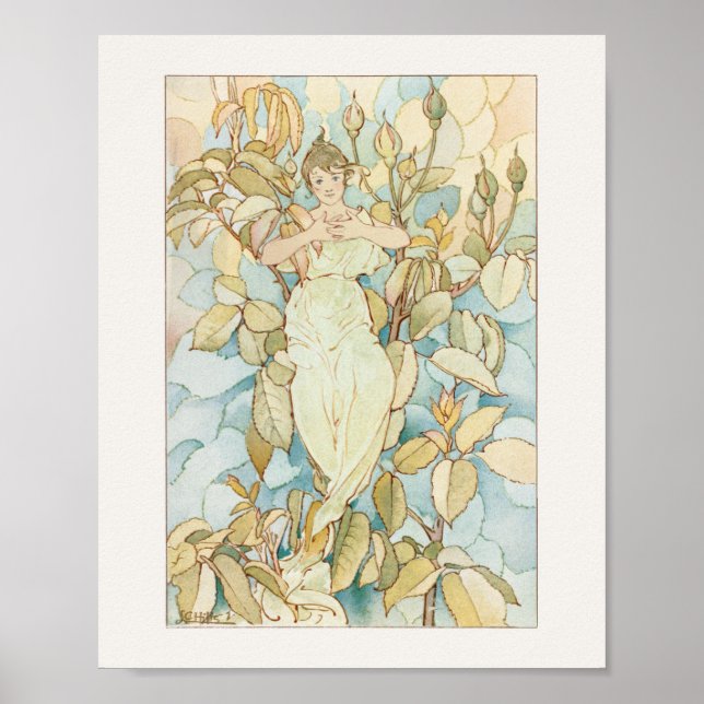 Vintage Flower Fairy Poster (Framsidan)