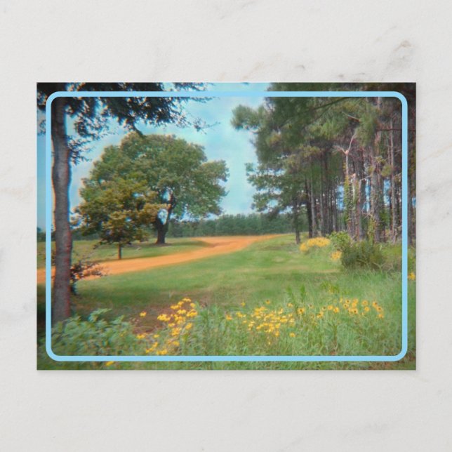 Vintage Flower Fält vykort (Framsida)