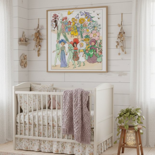 Vintage Flower Festival av Elsa Beskow Poster (Skapare uppladdad)