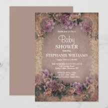 Vintage Flower Framed Baby Shower
