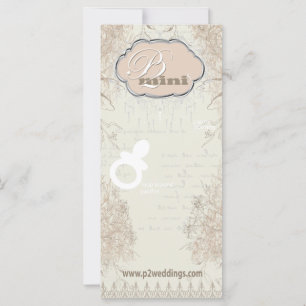 Vintage Flower Girl Nappar Visning Card
