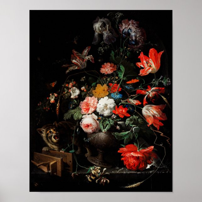 Vintage Flower Illustration Poster (Framsidan)