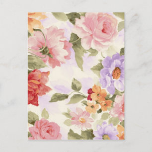 Vintage Flower Scenery Vykort