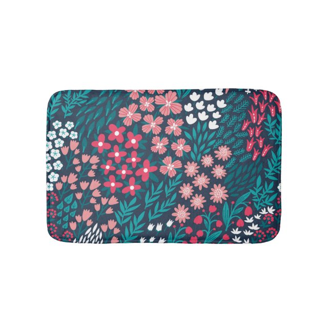Vintage Flower Seamless Struktur. Badrumsmatta (Framsidan)
