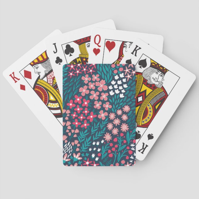 Vintage Flower Seamless Struktur. Casinokort (Baksidan)