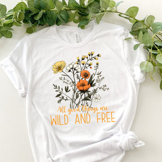 Vintage flowers and Daisy In Love Wildflower T Shirt