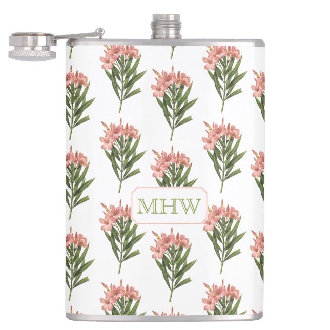 Vintage Flowers anpassningsbar monogram kolvar 3 Fickplunta (Öppnad)