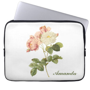 Vintage Flowers anpassningsbar monogram laptop sle Fodral