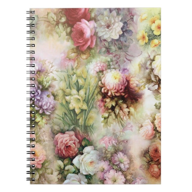 Vintage Flowers Anteckningsbok (Framsidan)