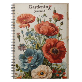 Vintage Flowers Anteckningsbok