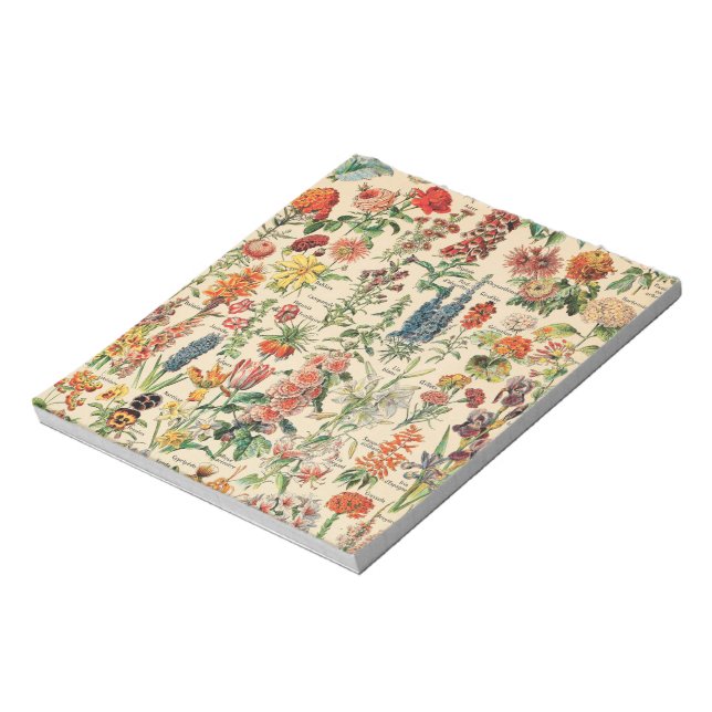Vintage Flowers av Adolphe Millot Anteckningsblock (Roterad)