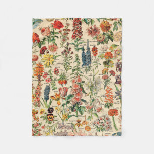 Vintage Flowers av Adolphe Millot Fleecefilt