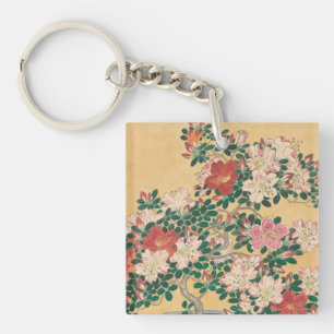 Vintage Flowers Azalea japanska målning