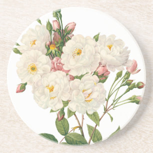 Vintage Flowers Blommigt Noisette Ro Redoute Underlägg