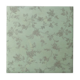 Vintage Flowers Blommigt Retro Mönster Design Kakelplatta