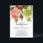 Vintage Flowers Botanical 30års födelsedag Party Inbjudningar<br><div class="desc">Inbjudan går till din händelse med anpassadets blommigt 30års födelsedag-inbjudan. Den har botaniska blommor och klassisk typografi. Den här botaniska 30års födelsedag-festinbjudan är perfekt för vår och födelsedagar. Texterna är fullt redigerbara för alla händelser.</div>