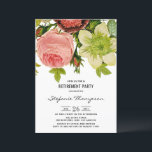 Vintage Flowers Botanical Pension Party Inbjudningar<br><div class="desc">Inbjudan går till din händelse med anpassadets blommigt pension-inbjudan. Den har botaniska blommor och klassisk typografi. Denna inbjudan från det botaniska pension-partiet är perfekt för vår och falla pension party. Texterna är fullt redigerbara för alla händelser.</div>
