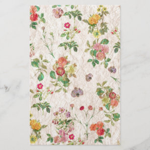 Vintage Flowers Brevpapper