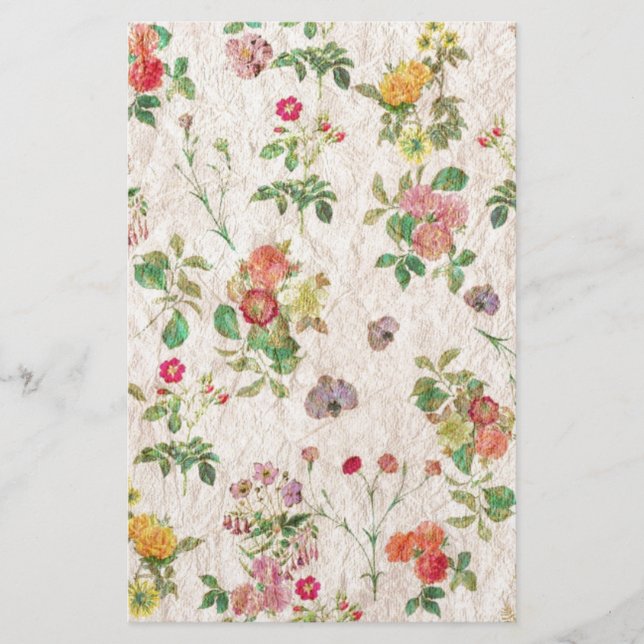 Vintage Flowers Brevpapper (Framsida)