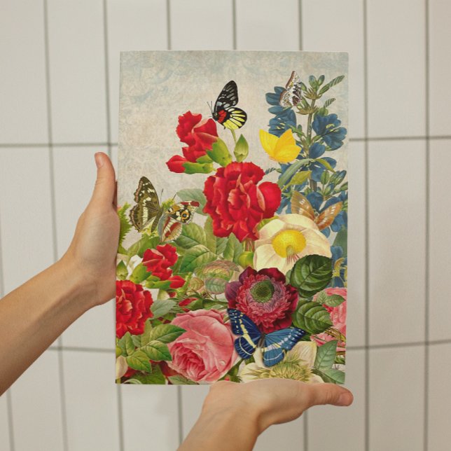 Vintage Flowers Butterflies Small Poster (Skapare uppladdad)
