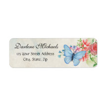 Vintage Flowers Butterfly Garden Nature Blommigt