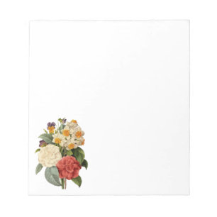 Vintage Flowers, Camellias och Narcissus, Redoute Anteckningsblock