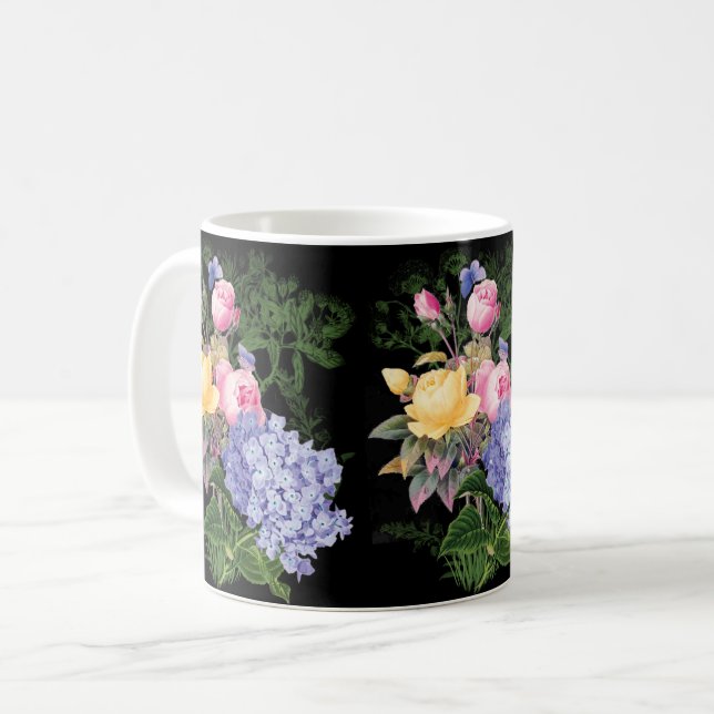 Vintage Flowers Coffee Mugg (Framsida vänster)
