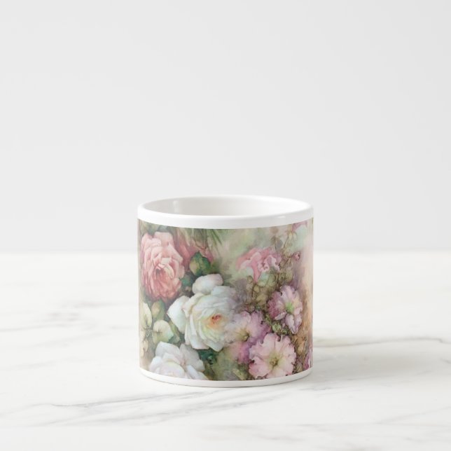 Vintage Flowers Espressomugg (Framsidan)