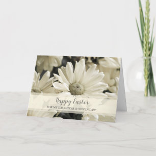 Vintage Flowers Glad påsk Dotter Son i Law Helgkort