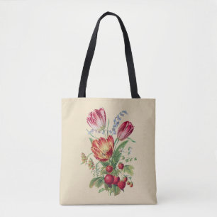 Vintage Flowers I Tygkasse