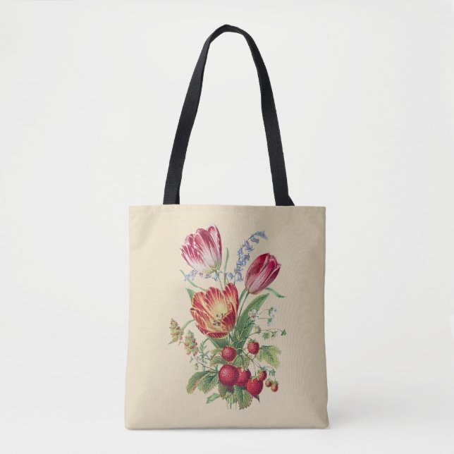 Vintage Flowers I Tygkasse (Framsida)