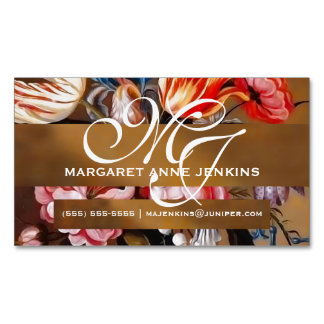 Vintage Flowers i Vas | Monogrammad Magnet