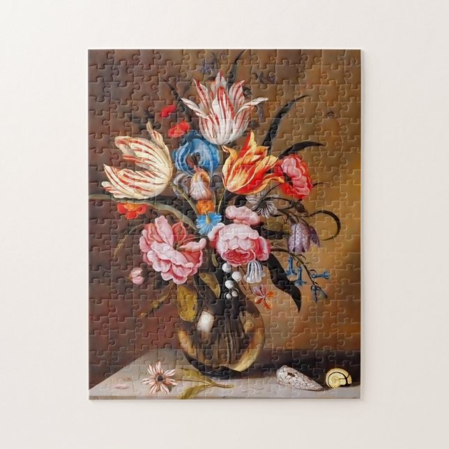 Vintage Flowers i Vas Pussel (Vertikal)