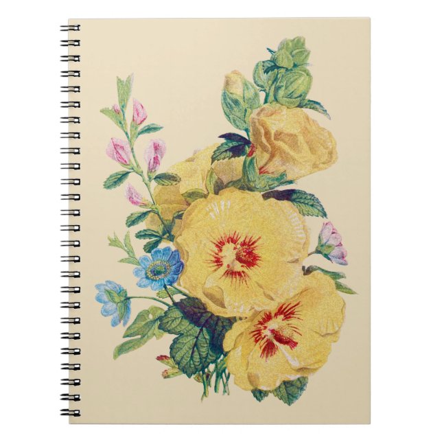 Vintage Flowers II Anteckningsbok (Framsidan)