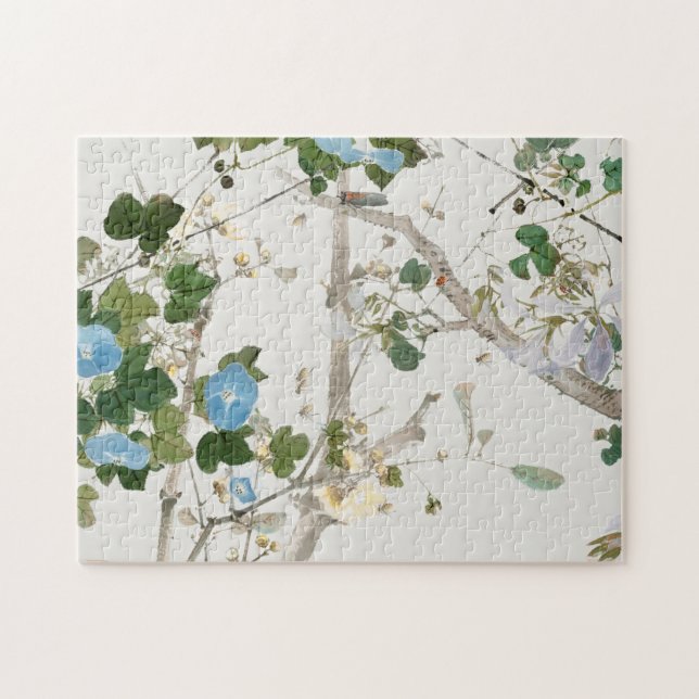 Vintage Flowers Illustration Pussel (Horisontell)