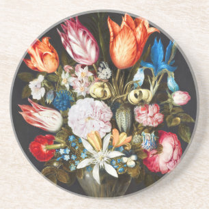 Vintage Flowers in a Glass by Ambrosius Bosschaer Underlägg
