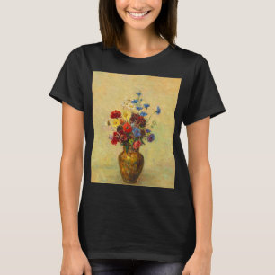 Vintage Flowers in a Vas (1910) by Odilon Redon T Shirt
