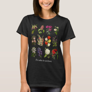 Vintage Flowers jag skulle hellre vara T Shirt