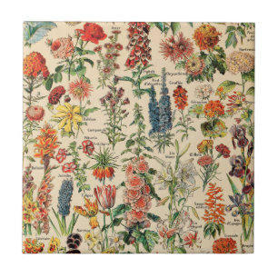 Vintage Flowers Kakelplatta