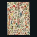 Vintage Flowers Kökshandduk<br><div class="desc">Vintage Flowers av Adolphe Millot. Besök min butik om du vill ha mer intressant design och fler valmöjligheter för färg => zazzle.com/colorfulworld*</div>