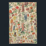 Vintage Flowers Kökshandduk<br><div class="desc">Vintage Flowers av Adolphe Millot. Besök min butik om du vill ha mer intressant design och fler valmöjligheter för färg => zazzle.com/colorfulworld*</div>