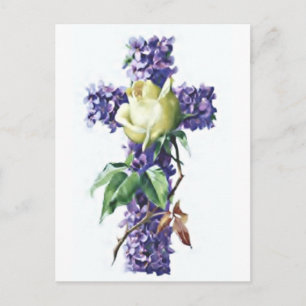 Vintage Flowers Kor Vykort