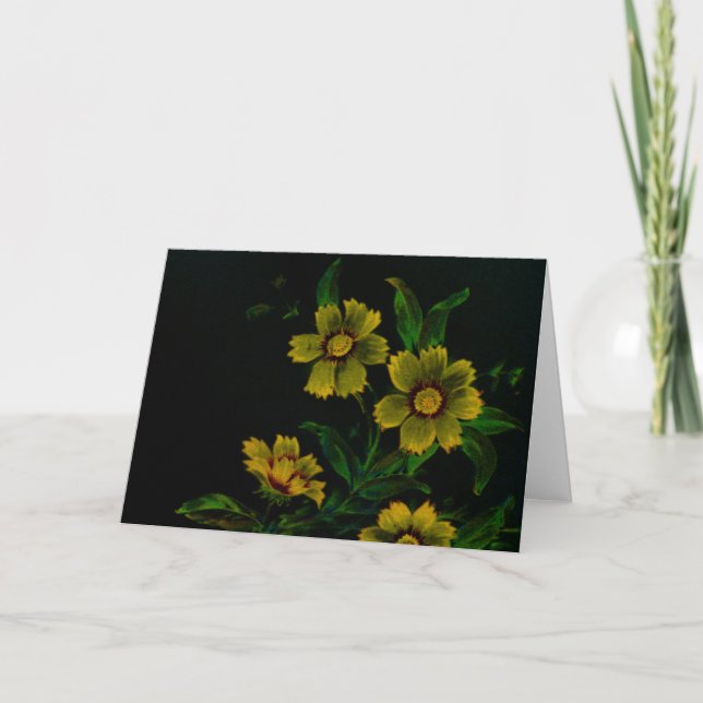 Vintage Flowers Kort (Framsida)