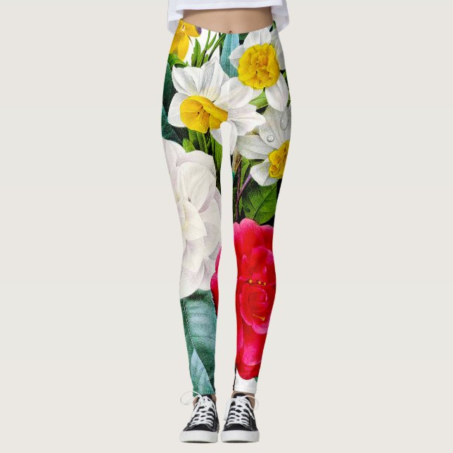 Vintage Flowers Leggings (Framsida)