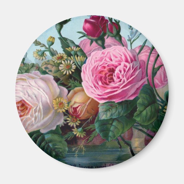 Vintage Flowers Magnet  (Framsidan)
