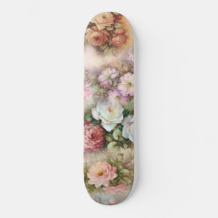 Vintage Flowers Mini Skateboard Bräda 18,5 Cm