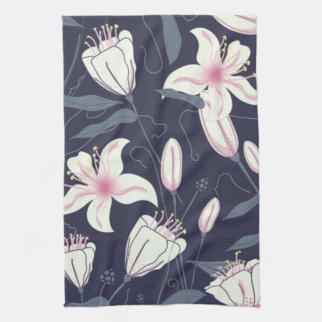 Vintage Flowers mönster Kökshandduk (Vertikal)