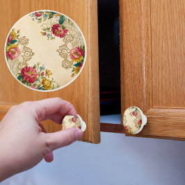 Vintage Flowers och Snöre Knopp