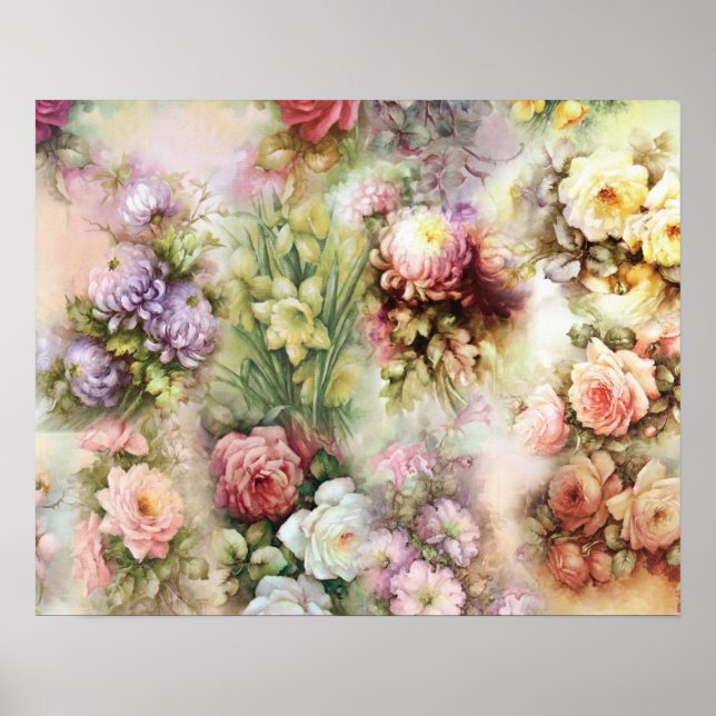 Vintage Flowers Poster (Framsidan)